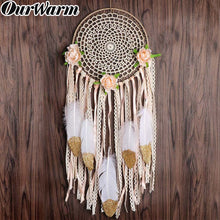 Load image into Gallery viewer, OurWarm DIY Hanging Boho Dream Catchers Home Decorations Dreamcatcher Moon Owl Flower Decoration Wedding Baby Shower Party Gifts
