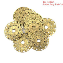 Load image into Gallery viewer, New 1pc Copper Coins Ancien Red Chinese Knot Feng Shui Wealth Success Lucky Charm Home Car Decoration for Kids Children
