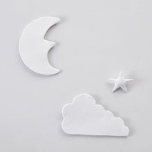 Load image into Gallery viewer, 3pcs/set Moon Star Wall Decor INS Nordic Style Cotton Cloud Ornaments Kids Room Decorations Wall Stickers photography props
