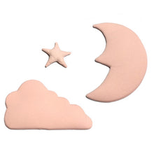 Load image into Gallery viewer, 3pcs/set Moon Star Wall Decor INS Nordic Style Cotton Cloud Ornaments Kids Room Decorations Wall Stickers photography props
