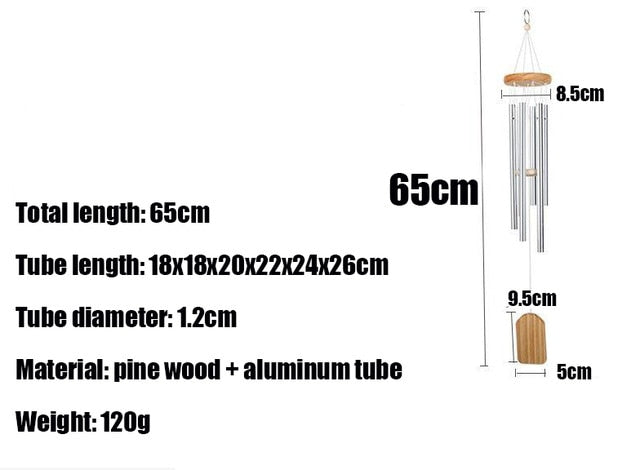 Nordic classic Grace 18 Tubes Windchime Chapel Wind Bells Wind Chimes Door Hanging Ornament Wind Chimes Home Decoration 35 inche