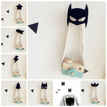 Load image into Gallery viewer, Creative Wooden Rocket/ Bat / Batman Decoration Hook For Children&#39;s Room Wall Decoration Hanger Hook Holder Home Decor
