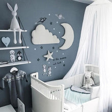 Load image into Gallery viewer, 3pcs/set Moon Star Wall Decor INS Nordic Style Cotton Cloud Ornaments Kids Room Decorations Wall Stickers photography props
